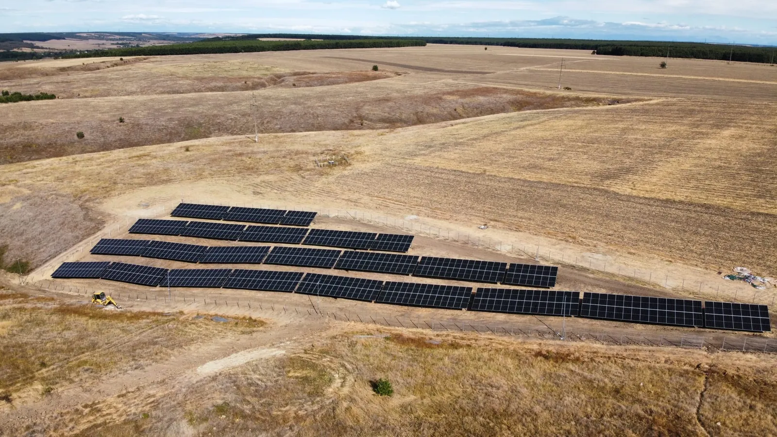The Vâlcea County solar park, seen from above